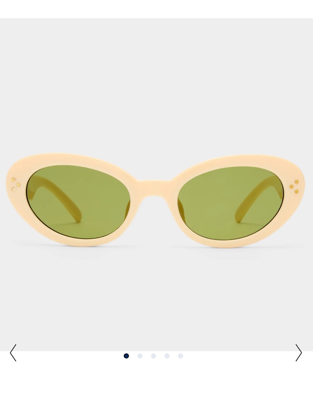 Le Specs: Tootsie + | cream cat-eyed silhouette sunglasses - Picture 3 of 10